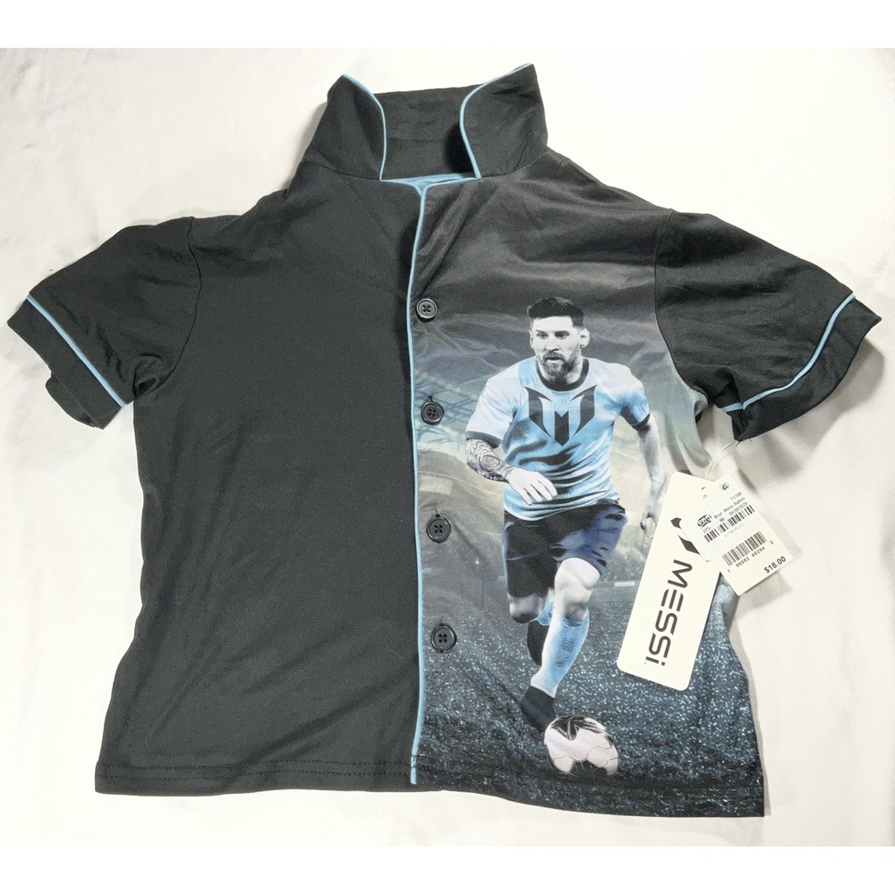 Messi Collection Boy's Youth XS 4/5 Black Soccer Futbol Shirt Messi #10